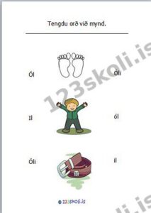 Forskoðunarmynd fyrir 1.  Ó – L – I – orðaverkefni
