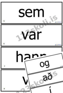Forskoðunarmynd fyrir 100 algengustu orðin – Renningar