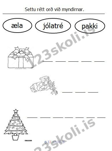 Forskoðunarmynd fyrir 11. P – Æ – J – orðaverkefni