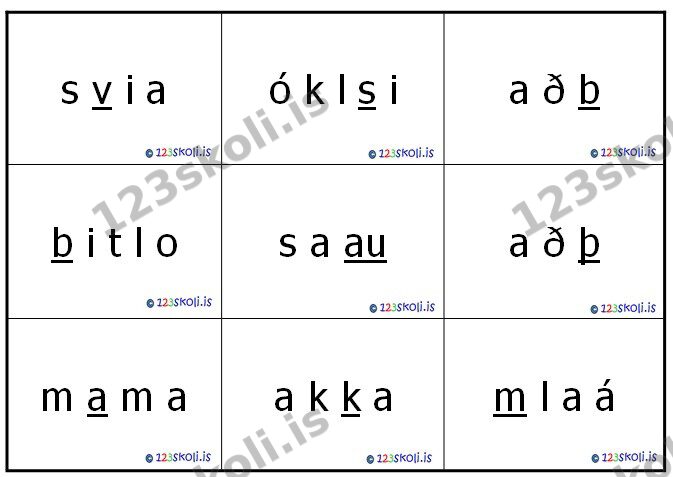 Forskoðunarmynd fyrir 1B – Stafarugl