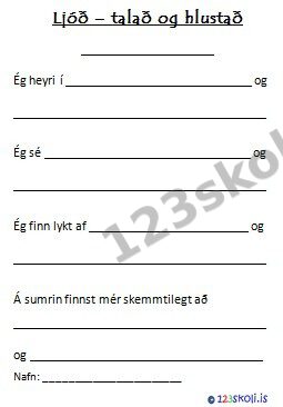 Forskoðunarmynd fyrir Ljóð – ÉG