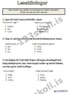 Forskoðunarmynd fyrir Léttur lesskilningur
