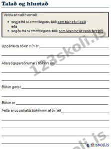 Forskoðunarmynd fyrir Uppáhalds bókin mín