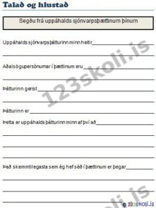 Forskoðunarmynd fyrir Uppáhalds sjónvarpsþátturinn minn