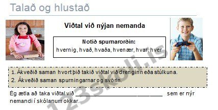 Forskoðunarmynd fyrir Viðtal við nýjan nemanda