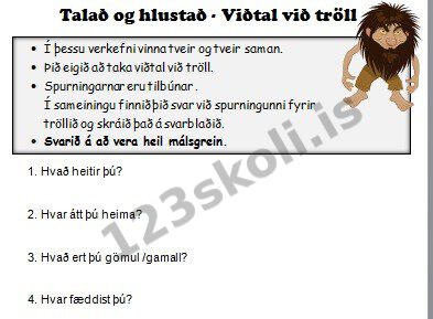 Forskoðunarmynd fyrir Viðtal við tröll