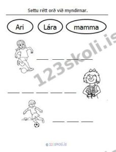 Forskoðunarmynd fyrir 4.  S – K – orðaverkefni