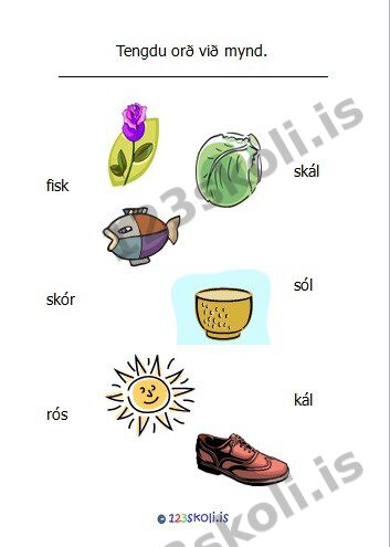 Forskoðunarmynd fyrir 4.  S – K – orðaverkefni