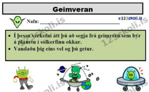Forskoðunarmynd fyrir Geimveran mín og plánetan