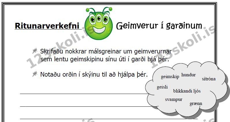 Forskoðunarmynd fyrir Geimverur í garðinum