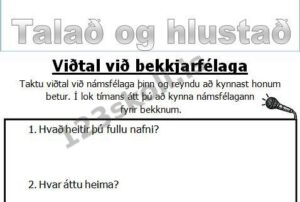Forskoðunarmynd fyrir Viðtal við bekkjarfélaga