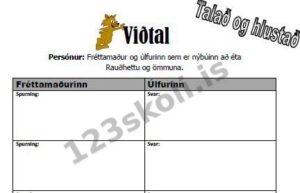 Forskoðunarmynd fyrir Viðtal við úlfinn úr ævintýrinu um Rauðhettu