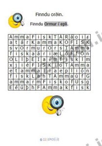 Forskoðunarmynd fyrir 5.  O – Í – E – orðarugl