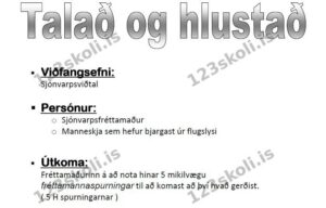 Forskoðunarmynd fyrir 5B – Manneskja kemst lífs af úr flugslysi