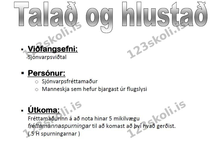 Forskoðunarmynd fyrir 5B – Manneskja kemst lífs af úr flugslysi