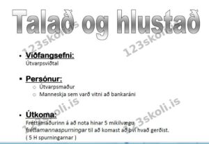 Forskoðunarmynd fyrir 5B – Vitni að bankaráni