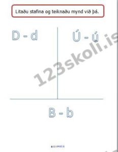 Forskoðunarmynd fyrir 7.  D – Ú – B – ýmis verkefni
