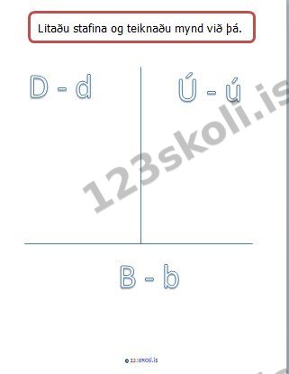 Forskoðunarmynd fyrir 7.  D – Ú – B – ýmis verkefni