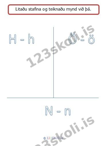 Forskoðunarmynd fyrir 8.  H – Ö – N – ýmis verkefni