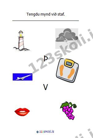 Forskoðunarmynd fyrir 9. Þ – V – stafaverkefni
