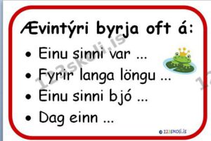Forskoðunarmynd fyrir Ævintýri byrja oft á …