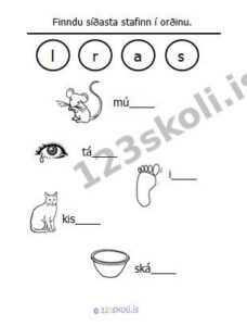 Forskoðunarmynd fyrir Síðasti stafur í orði  1