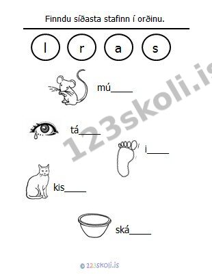 Forskoðunarmynd fyrir Síðasti stafur í orði  1
