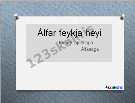 Forskoðunarmynd fyrir Álfar feykja heyi
