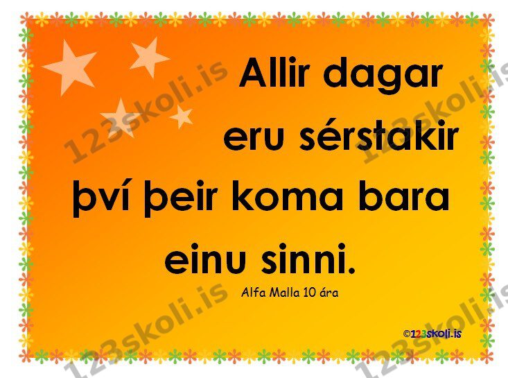 Forskoðunarmynd fyrir Allir dagar eru sérstakir