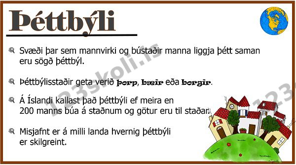 Forskoðunarmynd fyrir Amboð – Þéttbýli og strjálbýli