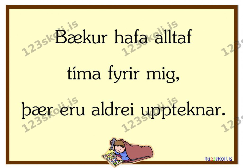Forskoðunarmynd fyrir Bækur hafa alltaf tíma fyrir mig, þær eru aldrei uppteknar