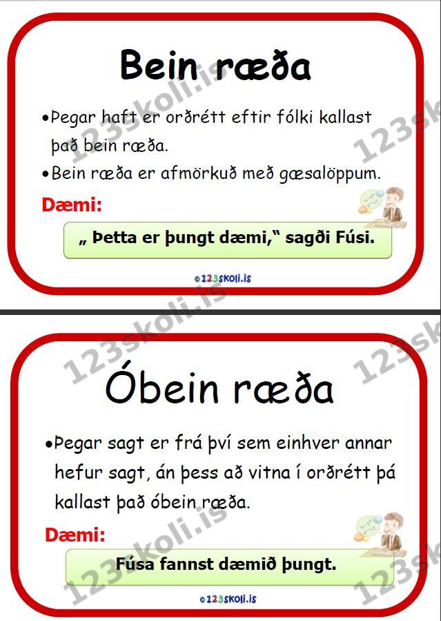 Forskoðunarmynd fyrir Bein og óbein ræða