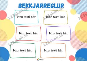 Forskoðunarmynd fyrir Bekkjarreglur – Þinn texti