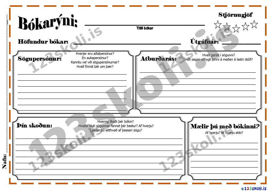 Forskoðunarmynd fyrir Bókarýni