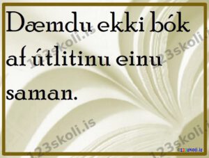 Forskoðunarmynd fyrir Dæmdu ekki bók af útlitinu einu saman