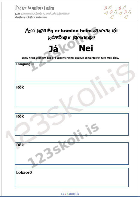 Forskoðunarmynd fyrir Ég er kominn heim – Nýr þjóðsöngur?