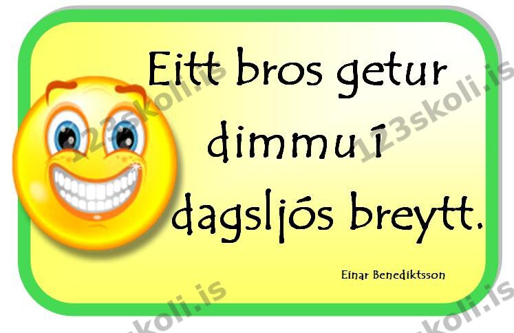 Forskoðunarmynd fyrir Eitt bros getur dimmu í dagsljós breytt