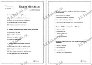 Forskoðunarmynd fyrir Englar alheimsins – Lestrarkönnun 1