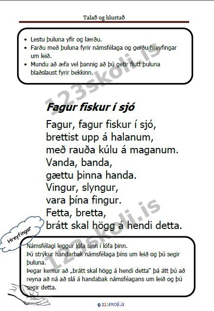 Forskoðunarmynd fyrir Fagur fiskur í sjó