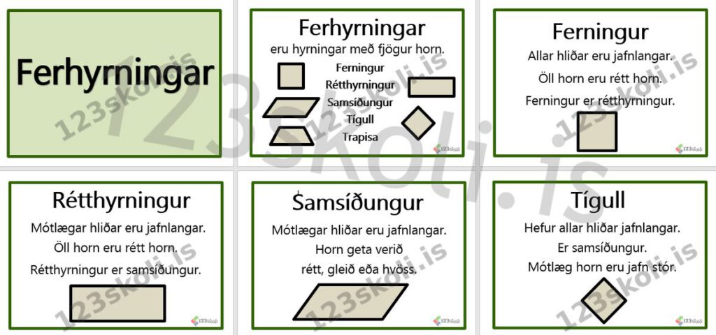 Forskoðunarmynd fyrir Ferhyrningar – Amboð