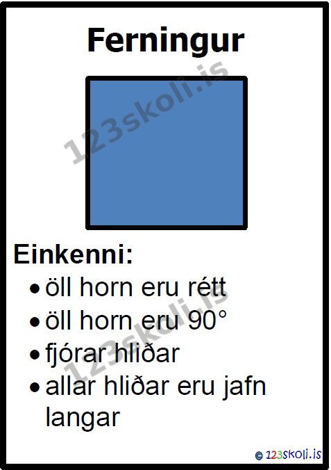Forskoðunarmynd fyrir Ferhyrningar