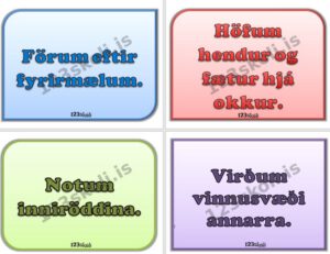 Forskoðunarmynd fyrir Fjórar grunnreglur í skólastofunni