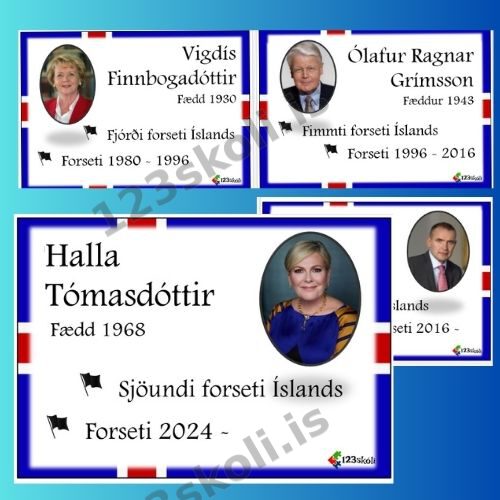 Forskoðunarmynd fyrir Forsetaspjöld – Forsetar Íslands 1944 –