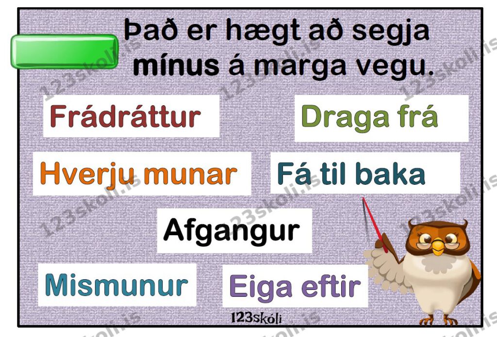 Forskoðunarmynd fyrir Frádráttur