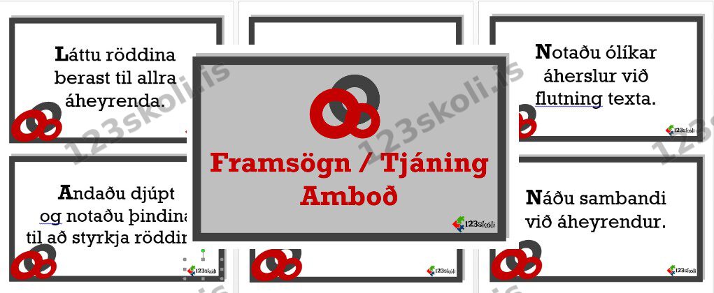 Forskoðunarmynd fyrir Framsögn og tjáning – Amboð