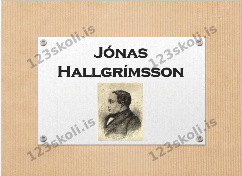 Forskoðunarmynd fyrir Fróðleikur um Jónas Hallgrímsson