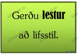 Forskoðunarmynd fyrir Gerðu lestur að lífstíl