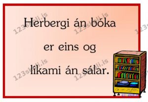 Forskoðunarmynd fyrir Herbergi án bóka er eins og …