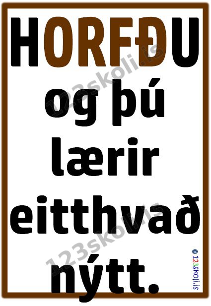 Forskoðunarmynd fyrir Horfðu . . .