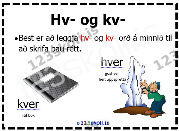 Forskoðunarmynd fyrir Hv- og kv-